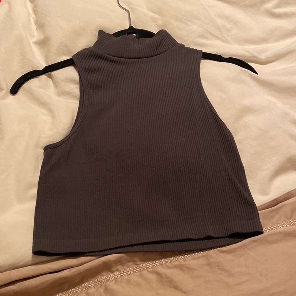 Zara gray turtle neck crop sweater